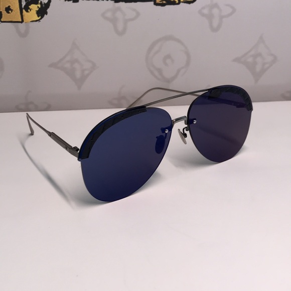 New Authentic Bottega Veneta BV0242S 003 Sunglasses – Blue Pilot Aviator main image 11